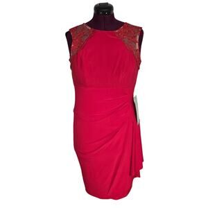 NEW NWT Women's Stenay Red Lace Sleeveless Cocktail Party Dress | Size 4